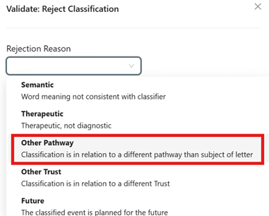 Rejection Reason