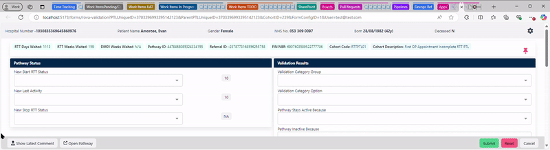 Form footer buttons
