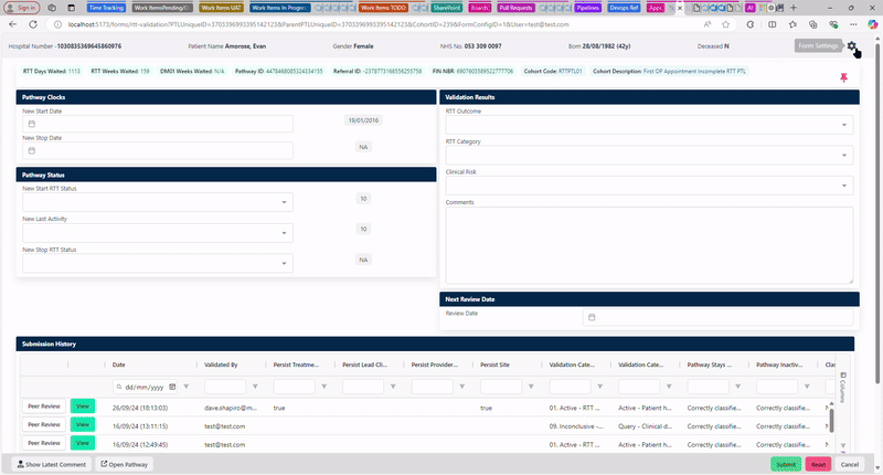 Form section select