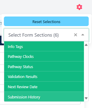 Form section select