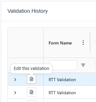 Edit Validation Button