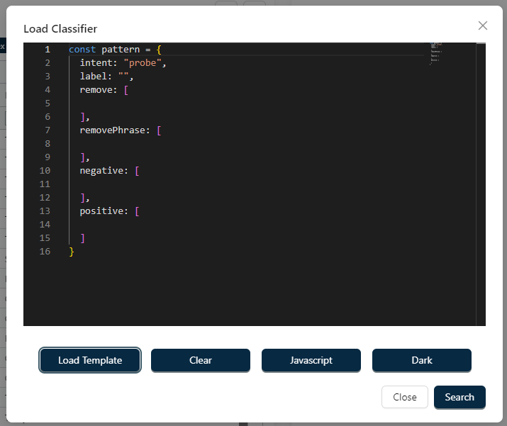 Probe classifier search