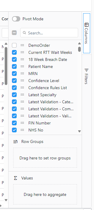 Select Worklist Columns
